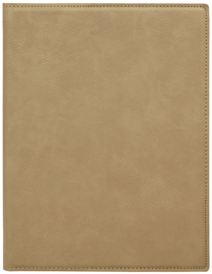 7" x 9" Light Brown Leatherette Small Portfolio – item GFT212 image 2