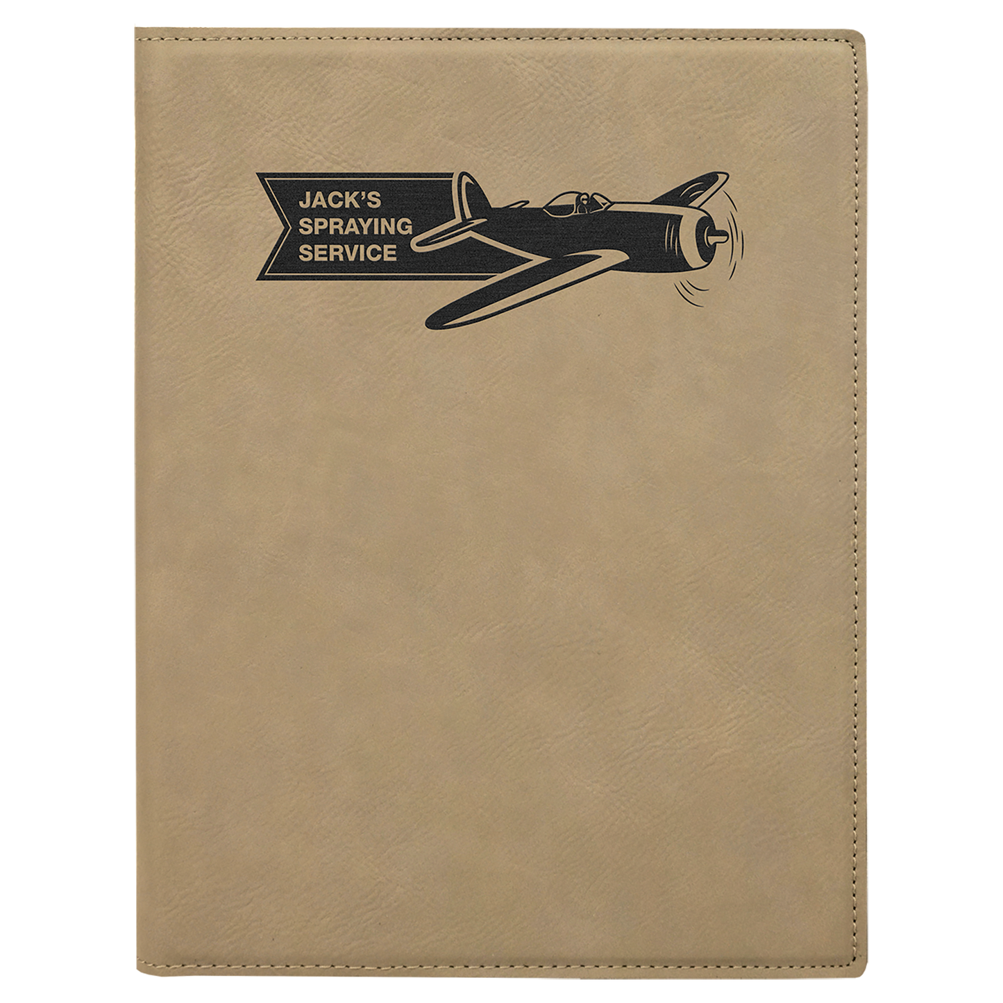 7" x 9" Light Brown Leatherette Small Portfolio – item GFT212