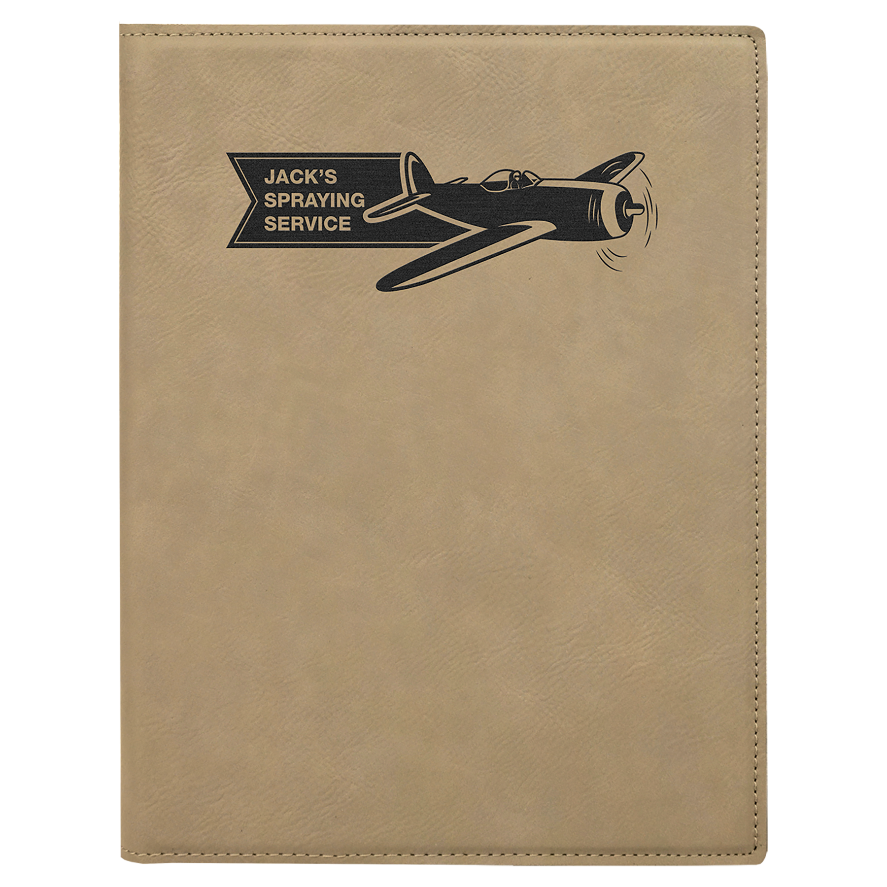 7" x 9" Light Brown Leatherette Small Portfolio – item GFT212