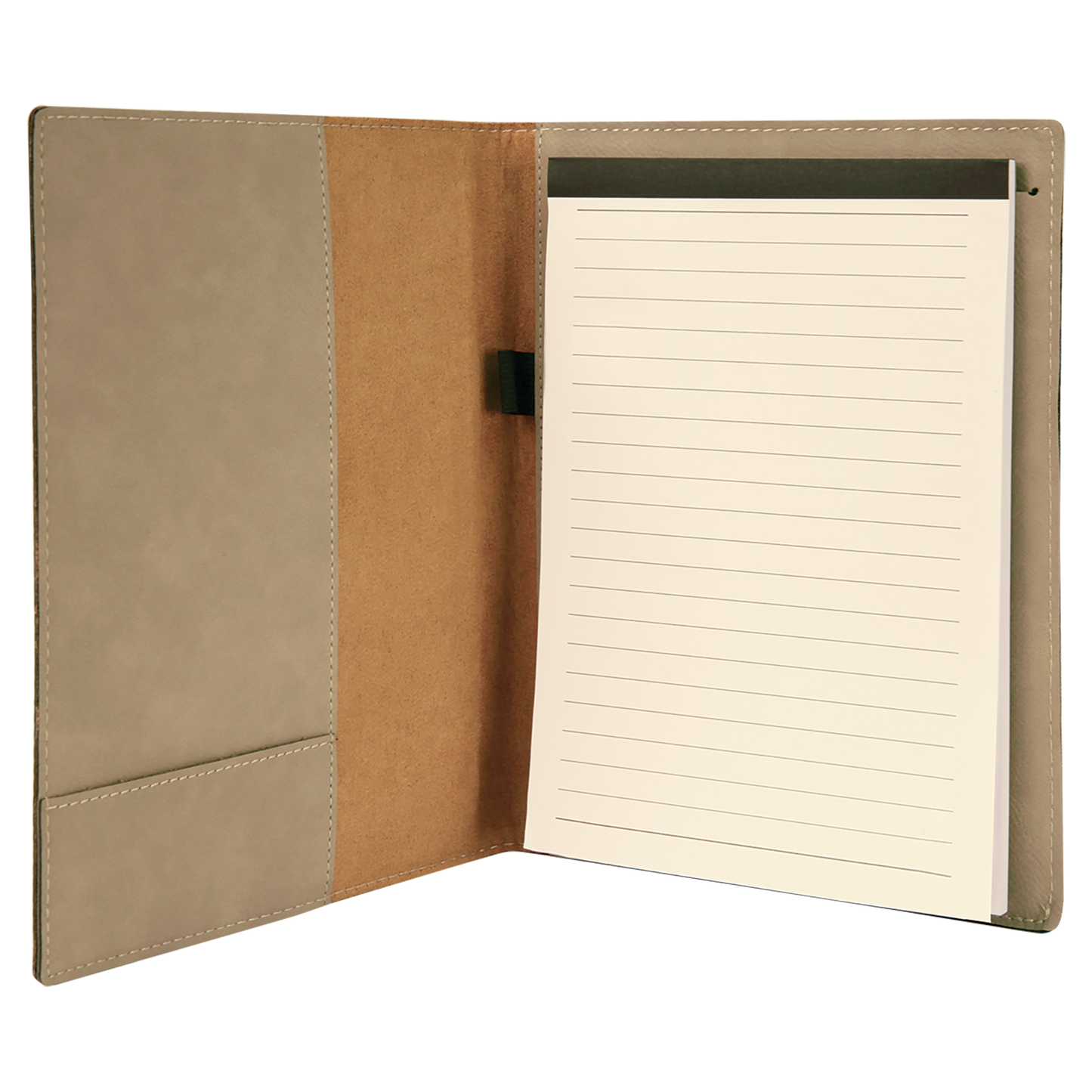 7" x 9" Light Brown Leatherette Small Portfolio – item GFT212 image 3