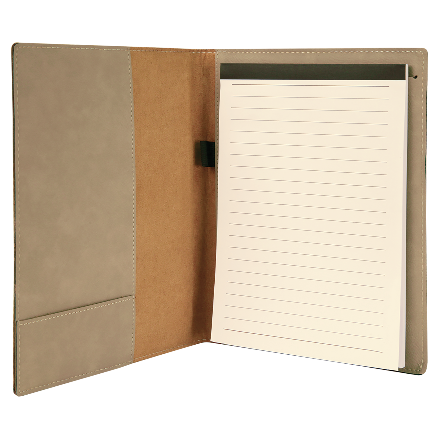 7" x 9" Light Brown Leatherette Small Portfolio – item GFT212 image 3