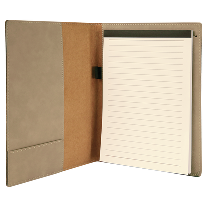 7" x 9" Light Brown Leatherette Small Portfolio – item GFT212 image 3