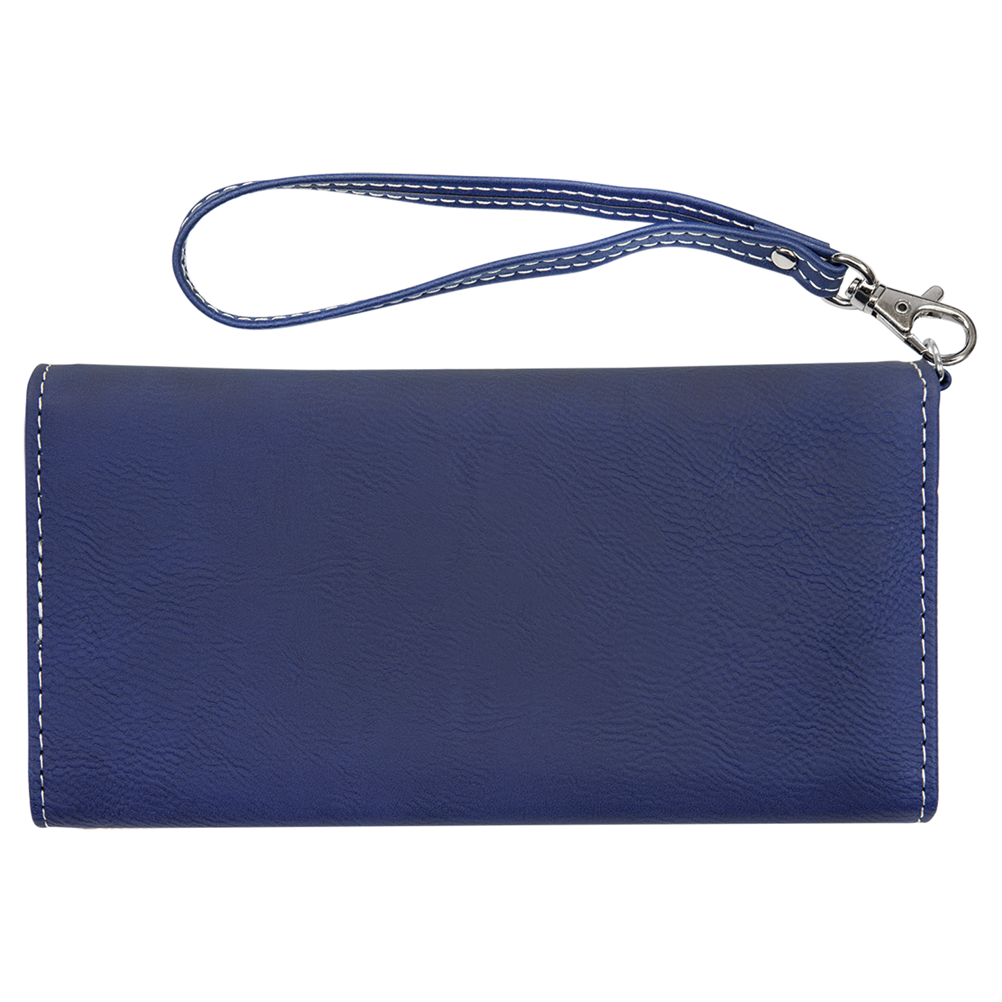 7.5" x 4" Blue/Silver Leatherette Wallet with Strap – item GFT2141 image 5