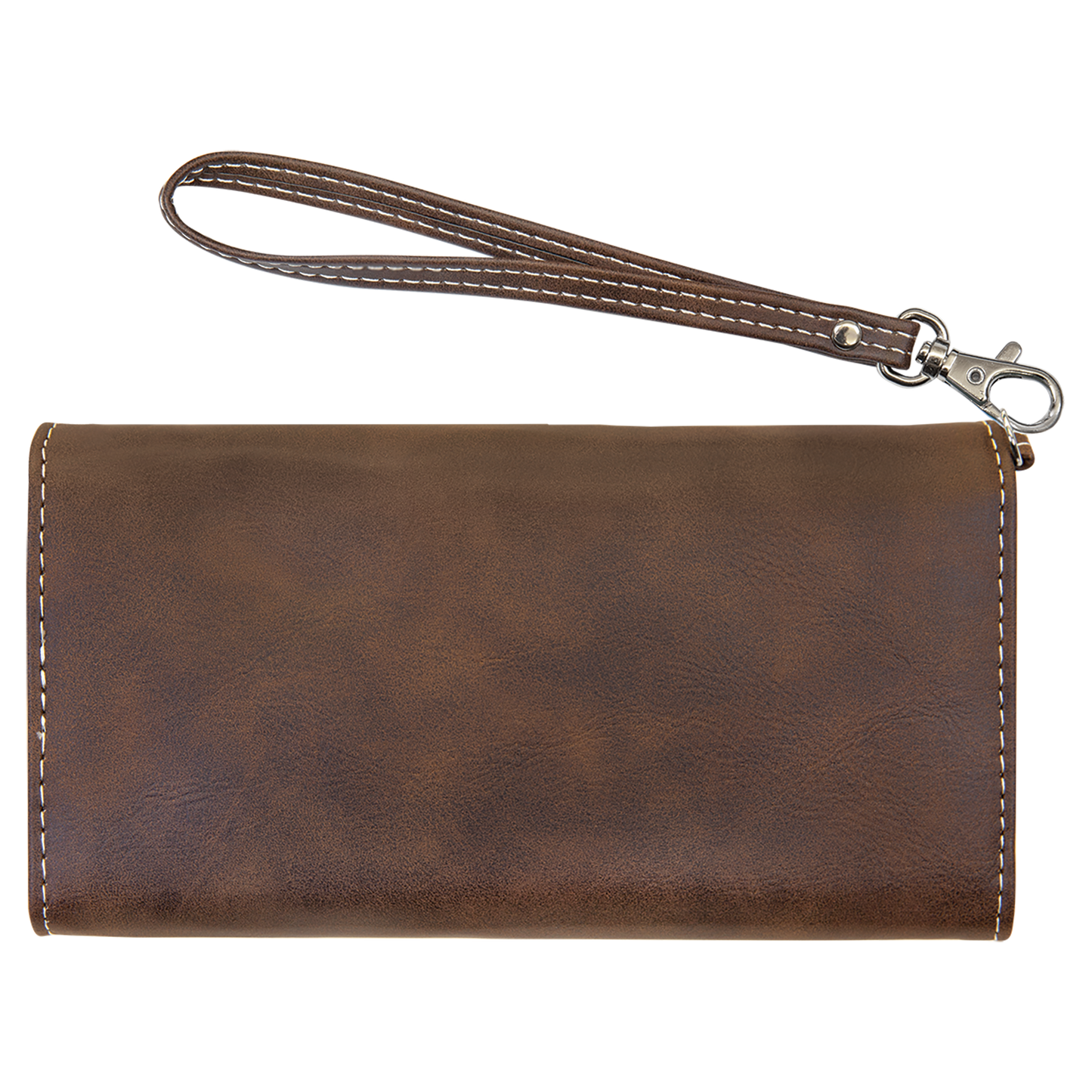 7.5" x 4" Rustic/Silver Leatherette Wallet with Strap – item GFT2142 image 5