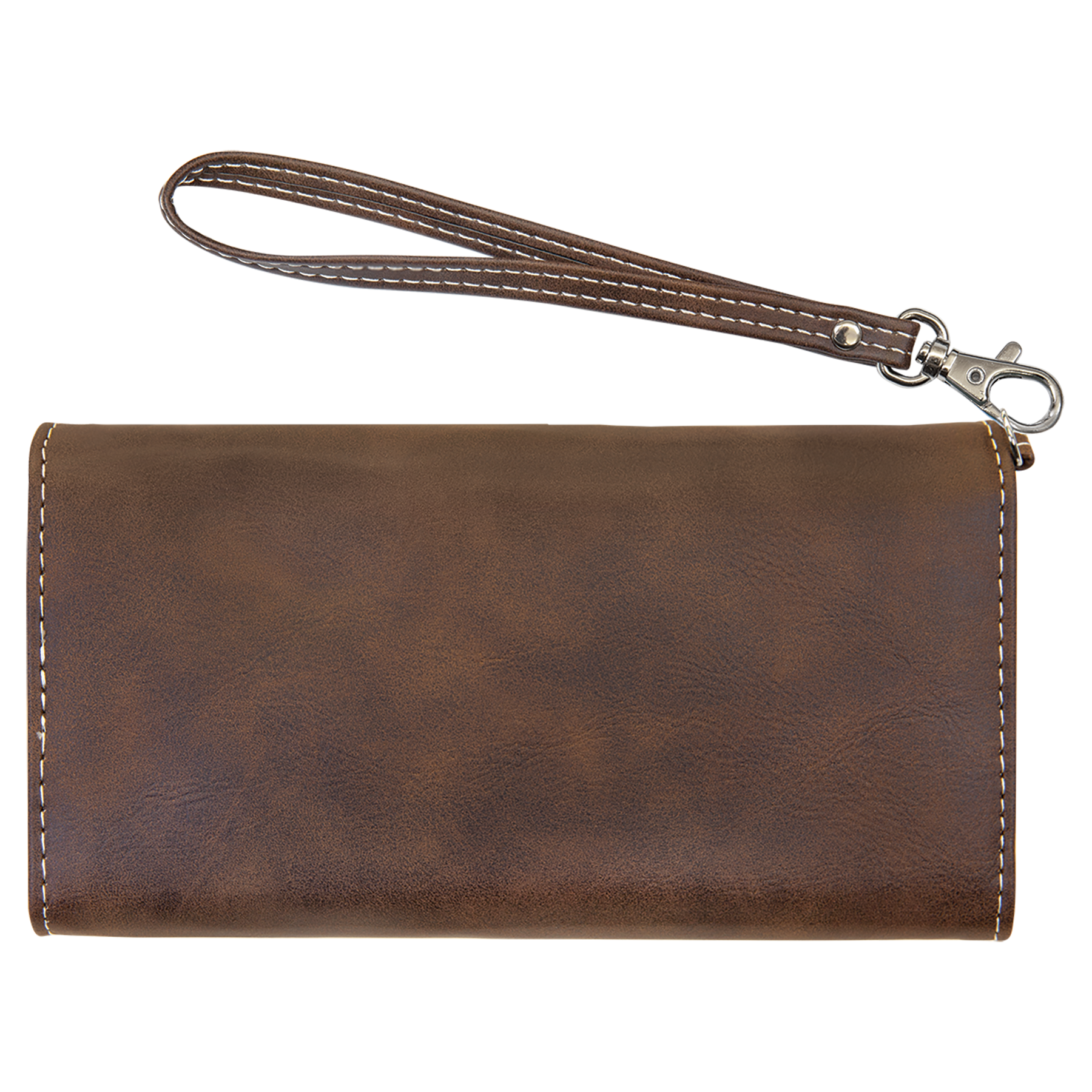 7.5" x 4" Rustic/Silver Leatherette Wallet with Strap – item GFT2142 image 5