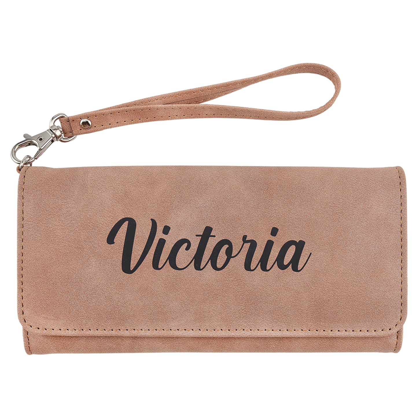 7.5" x 4" Blush Leatherette Wallet with Strap Premier – item GFT2146