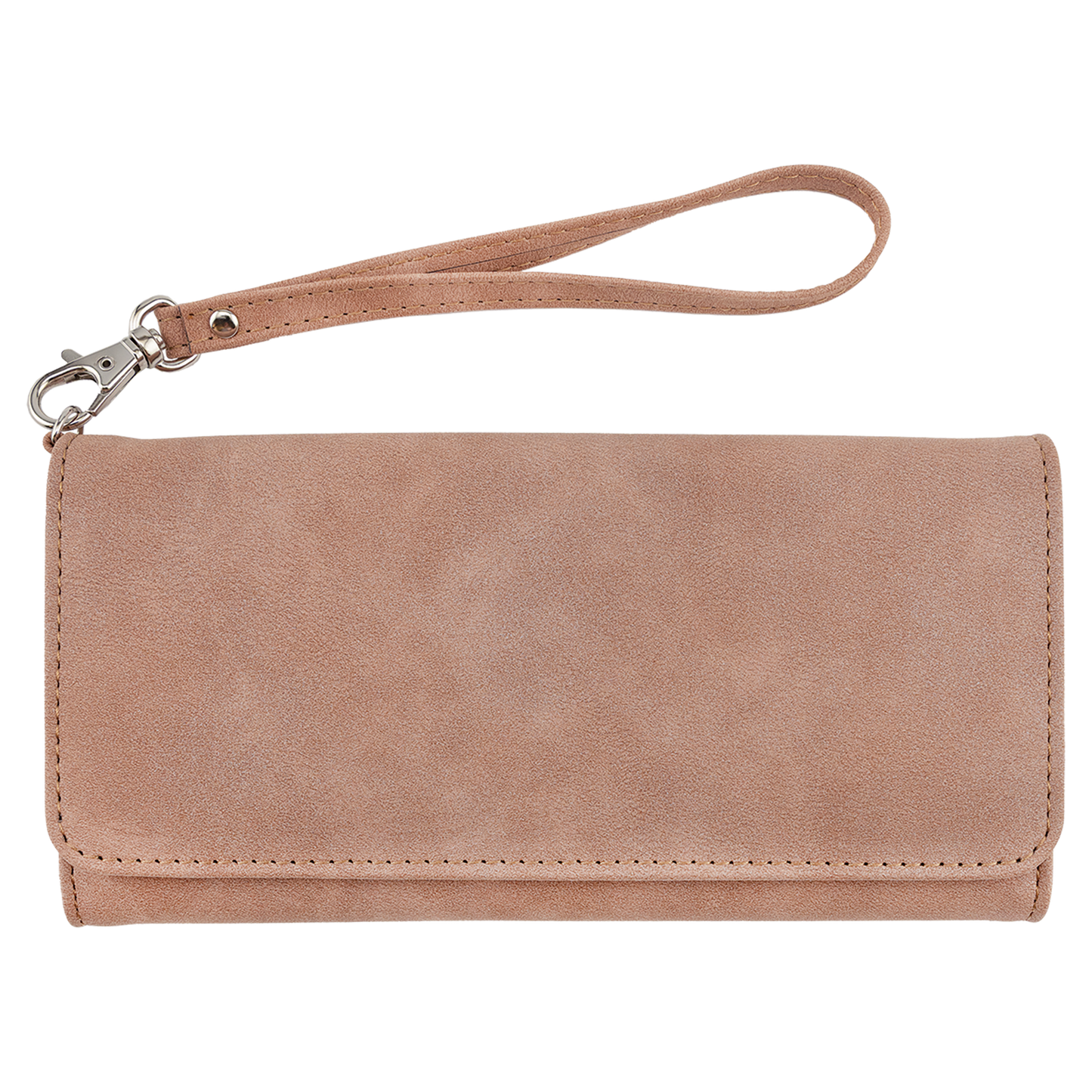 7.5" x 4" Blush Leatherette Wallet with Strap Premier – item GFT2146 image 3