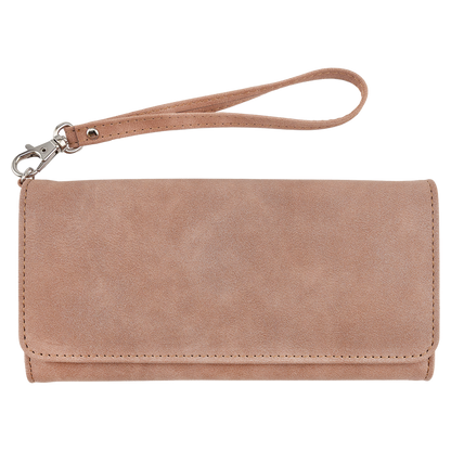 7.5" x 4" Blush Leatherette Wallet with Strap Premier – item GFT2146 image 3