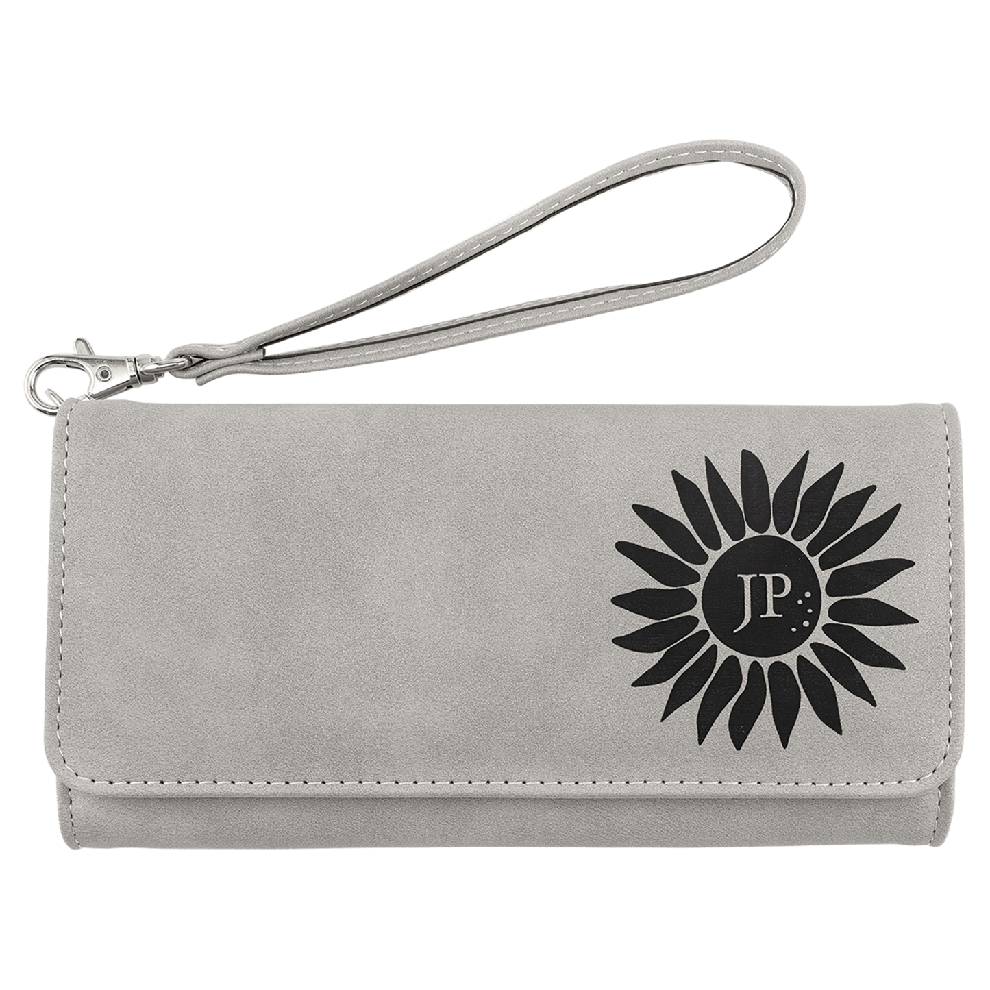 7.5" x 4" Light Leatherette Wallet with Strap Premier – item GFT2147