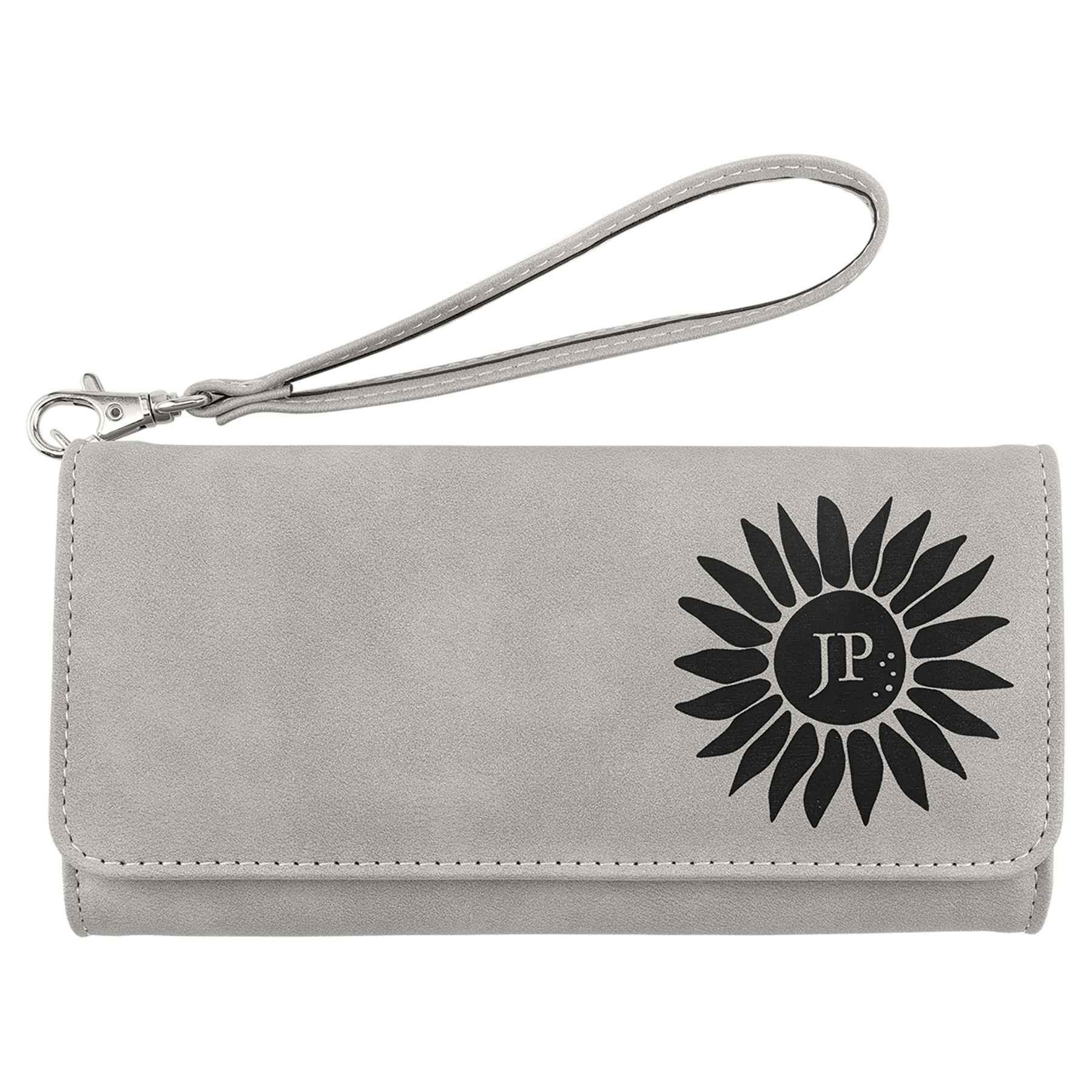 7.5" x 4" Light Leatherette Wallet with Strap Premier – item GFT2147