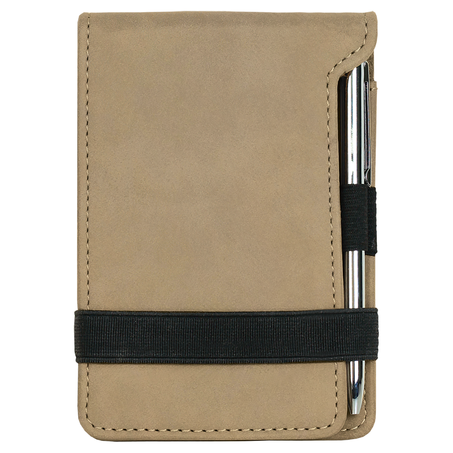 3.25" x 4.75" Light Brown Leatherette Mini Notepad – item GFT214 image 4