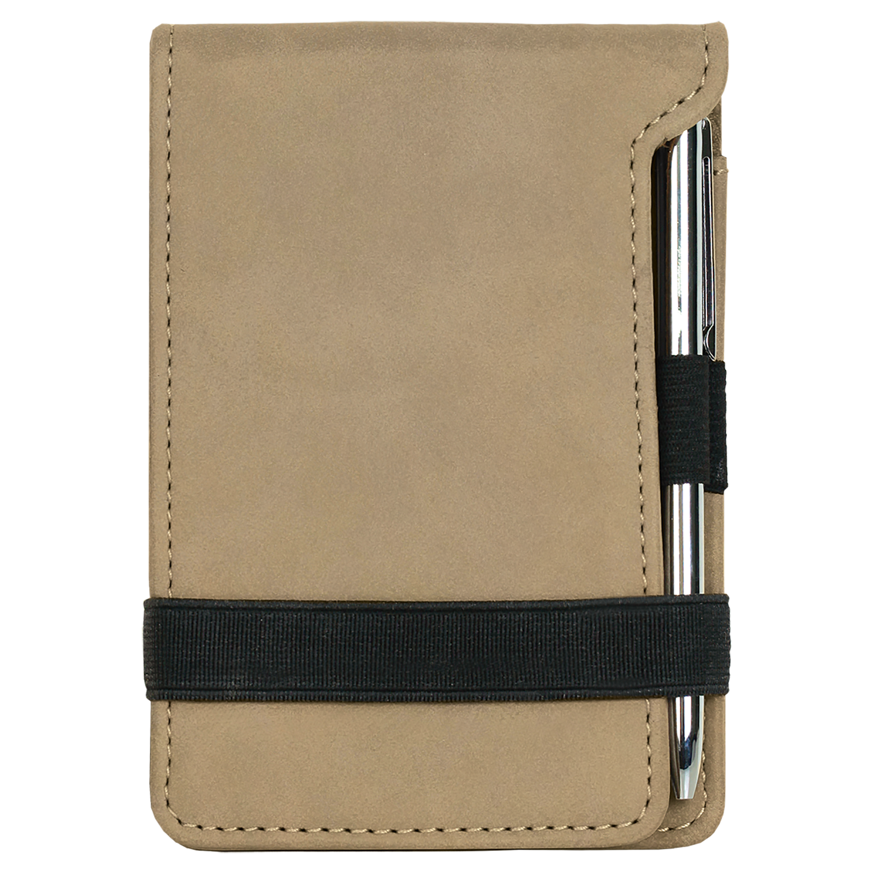 3.25" x 4.75" Light Brown Leatherette Mini Notepad – item GFT214 image 4