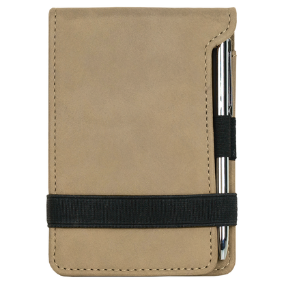 3.25" x 4.75" Light Brown Leatherette Mini Notepad – item GFT214 image 4