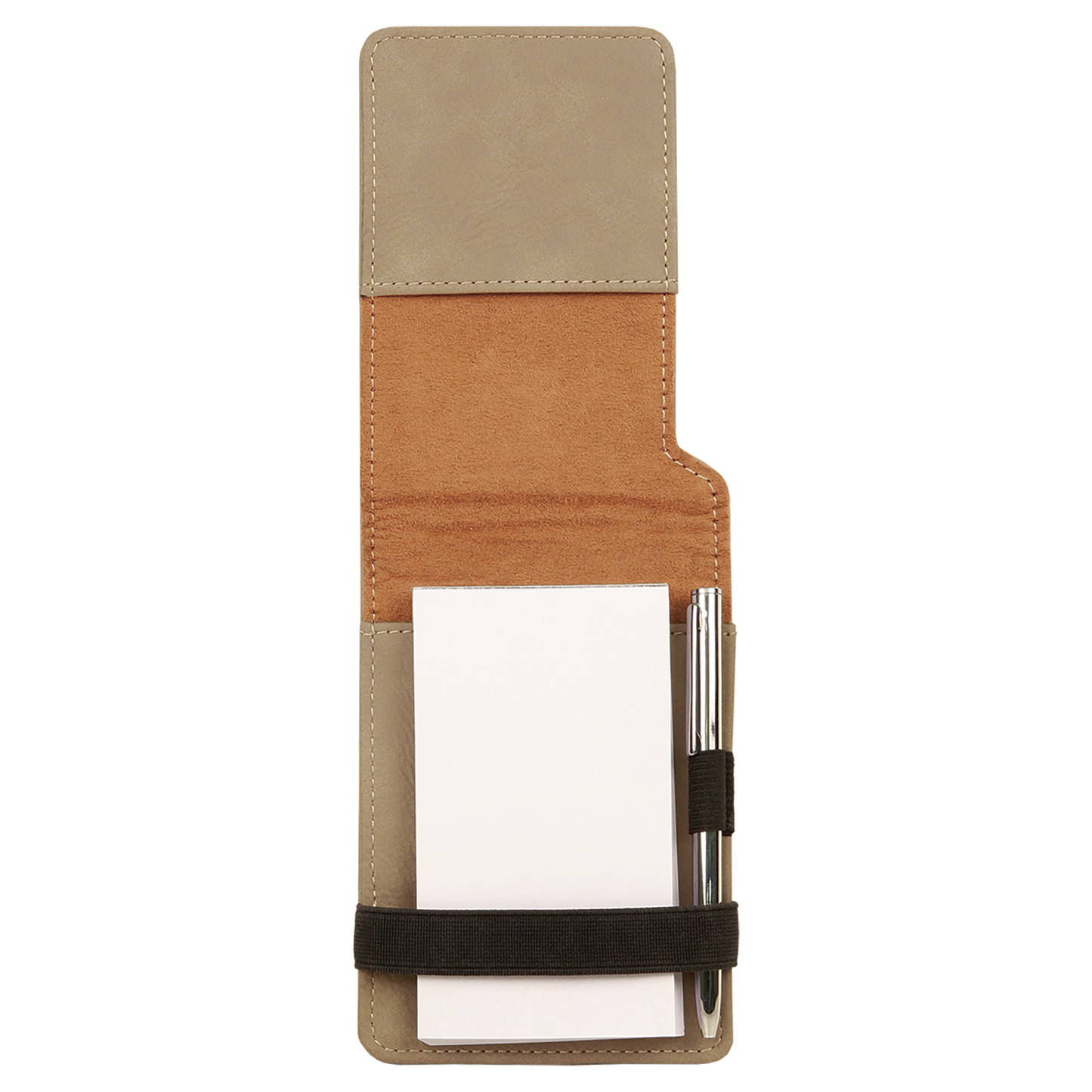 3.25" x 4.75" Light Brown Leatherette Mini Notepad – item GFT214 image 3