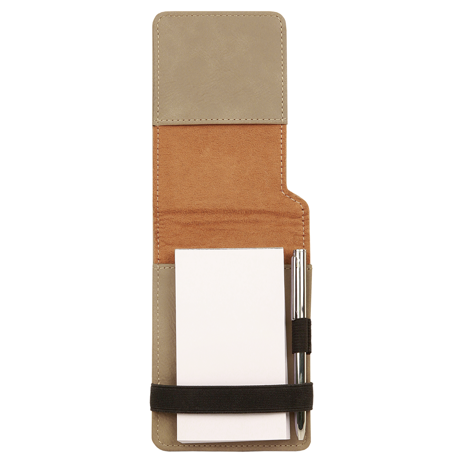 3.25" x 4.75" Light Brown Leatherette Mini Notepad – item GFT214 image 3