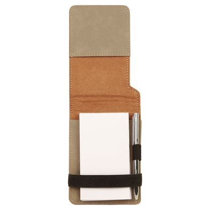 3.25" x 4.75" Light Brown Leatherette Mini Notepad – item GFT214 image 3