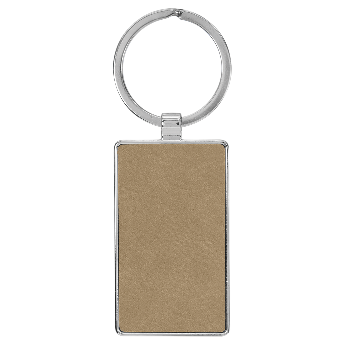 2.75" x 1.25" Light Brown Metal Rectangle Leatherette – item GFT2170 image 3