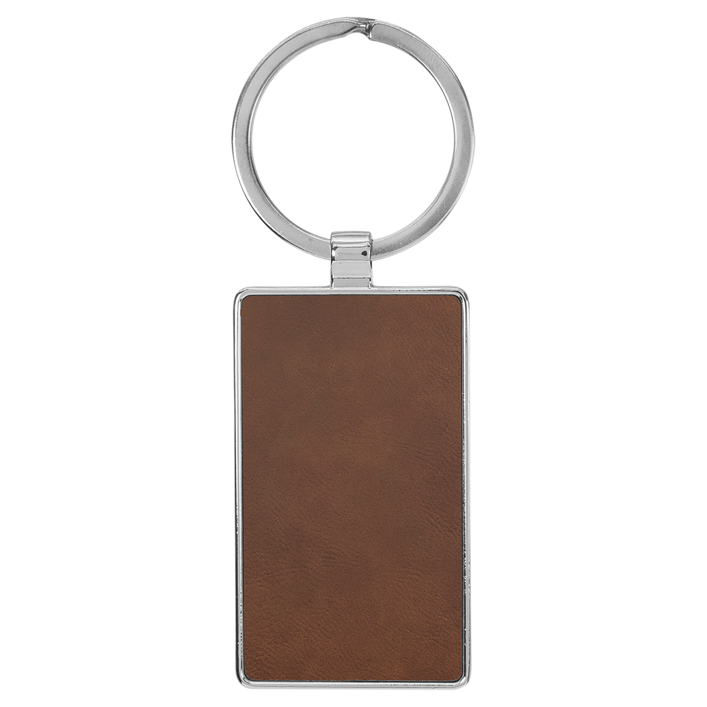 2.75" x 1.25" Dark Brown Metal Rectangle Leatherette – item GFT2171 image 2