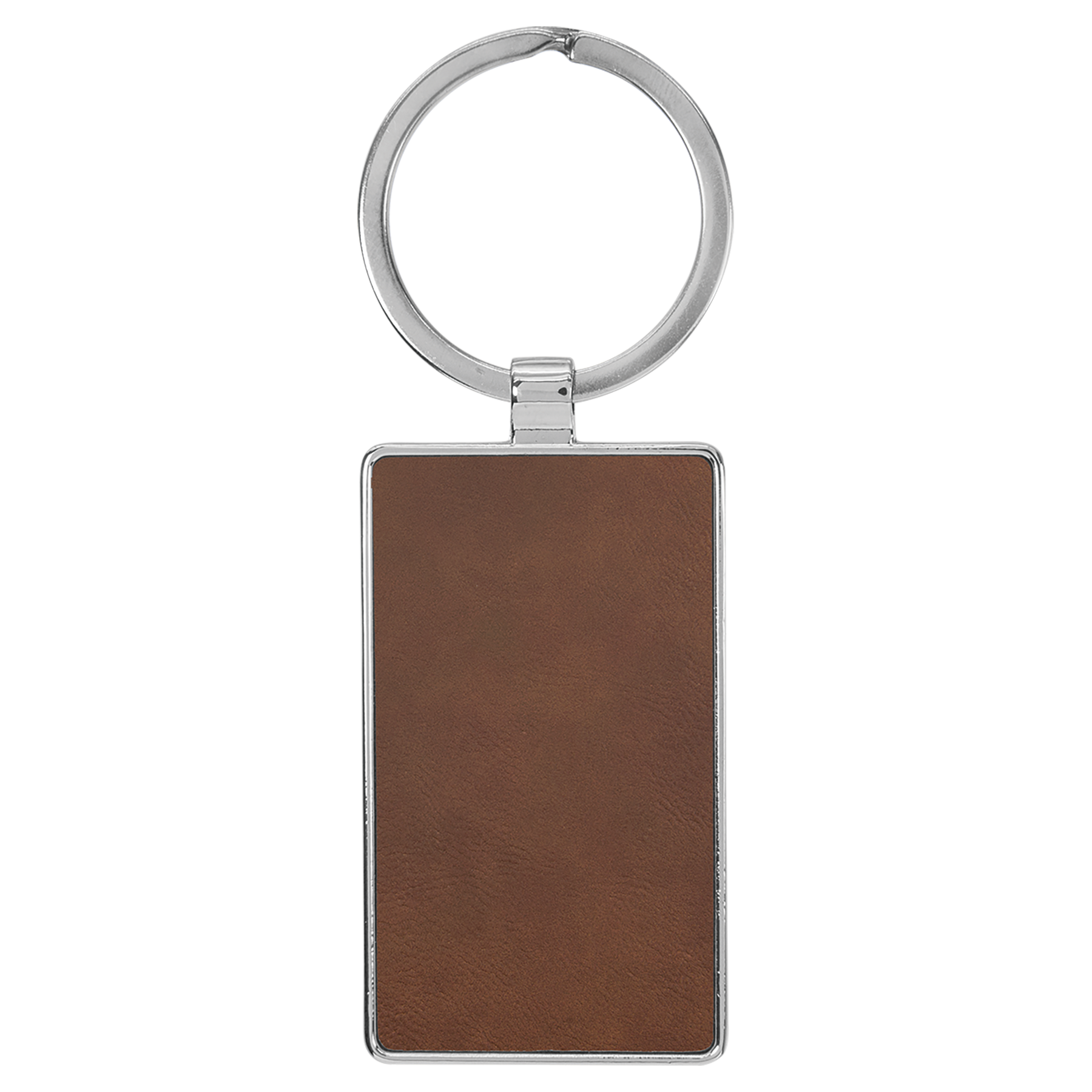 2.75" x 1.25" Dark Brown Metal Rectangle Leatherette – item GFT2171 image 2