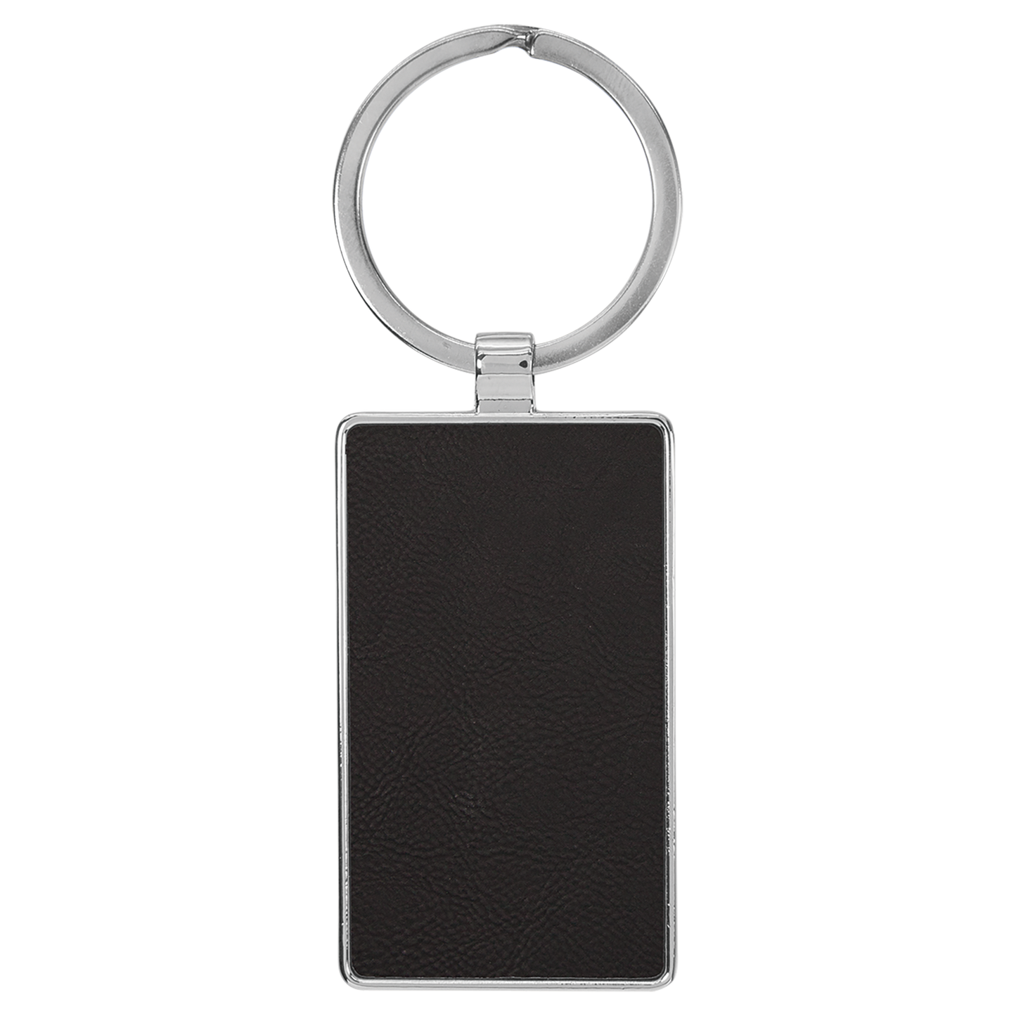 2.75" x 1.25" Black/Silver Metal Rectangle Leatherette – item GFT2176 image 2