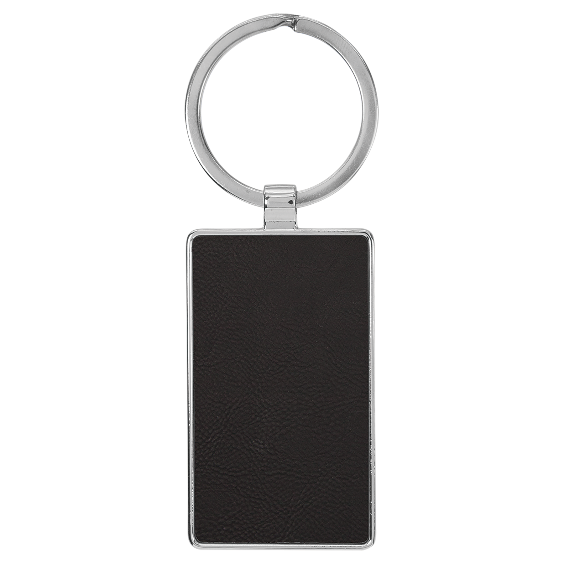 2.75" x 1.25" Black/Silver Metal Rectangle Leatherette – item GFT2176 image 2