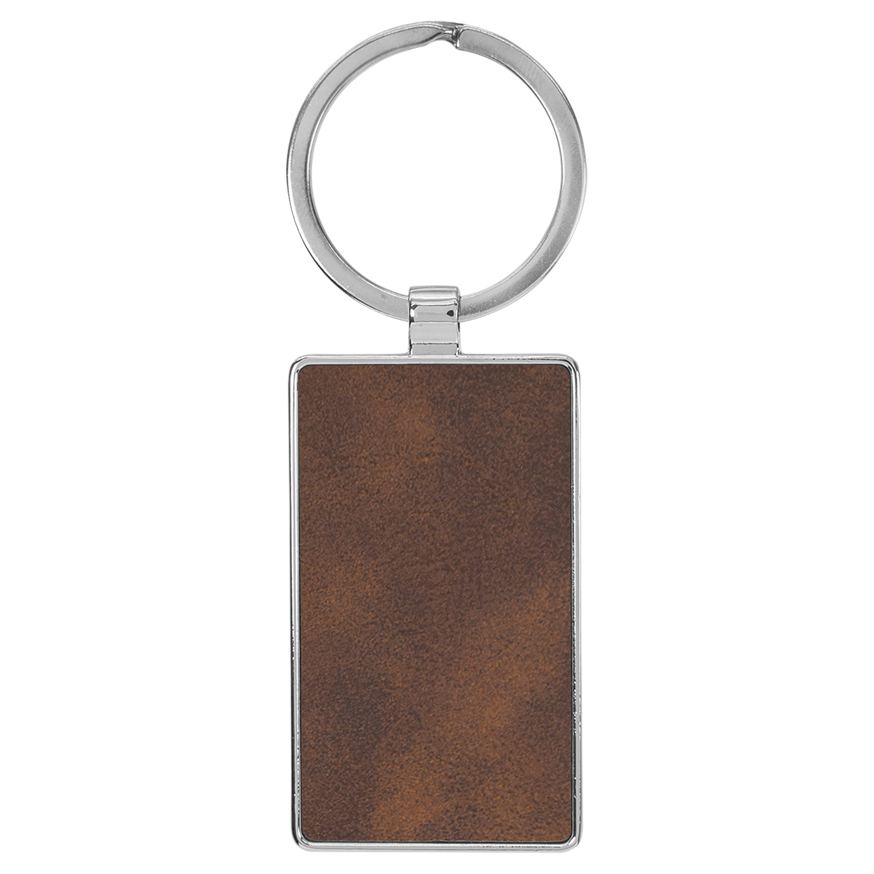 2.75" x 1.25" Rustic/Silver Metal Rectangle Leatherette – item GFT2177 image 2