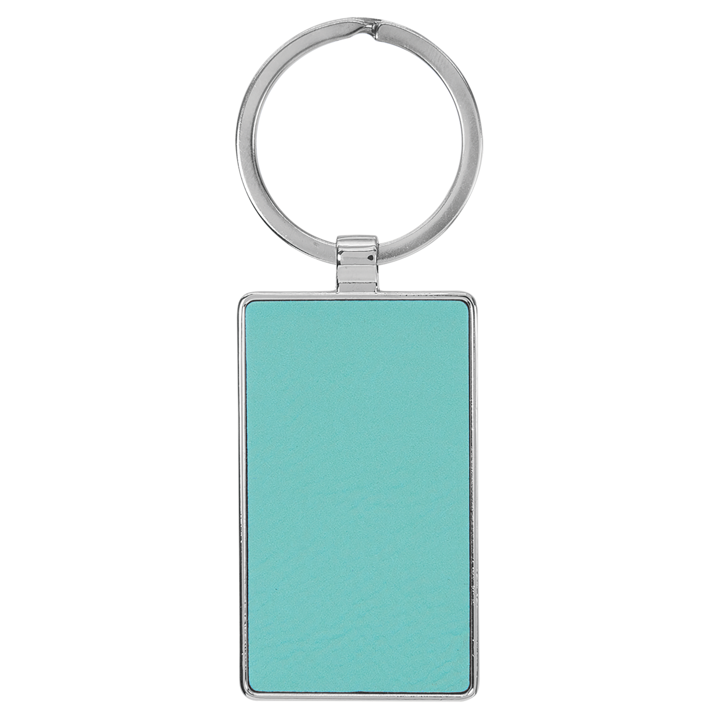 2.75" x 1.25" Metal Rectangle Leatherette Keychain – item GFT2178 image 2
