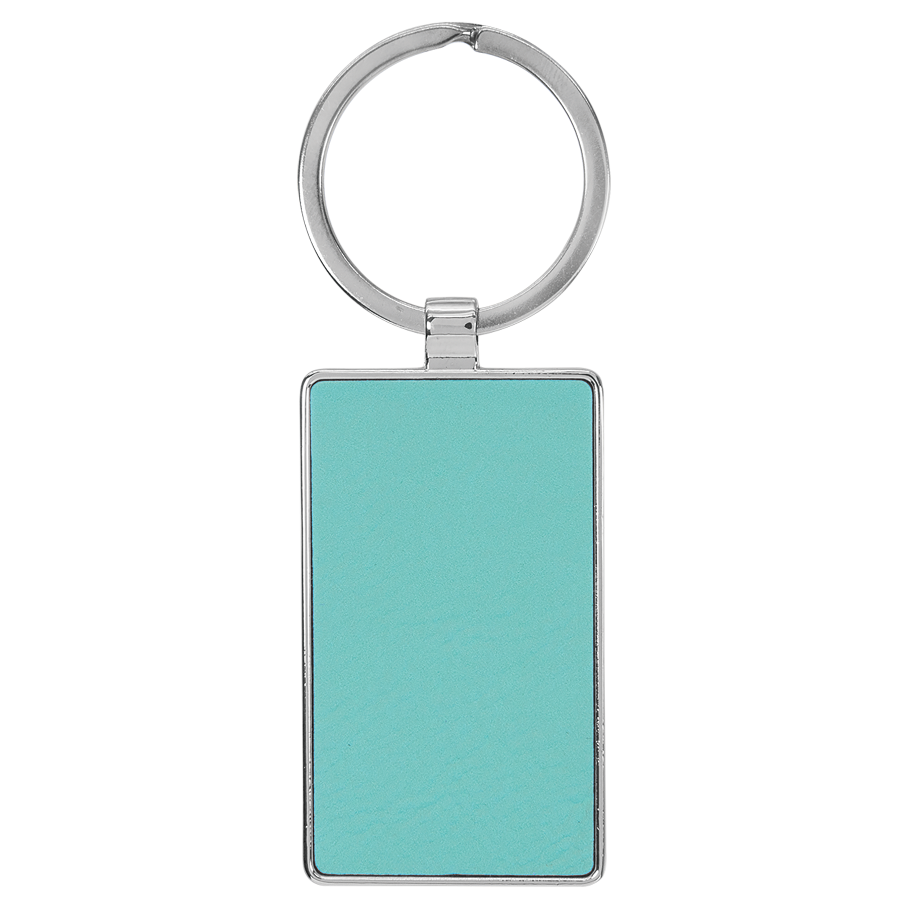 2.75" x 1.25" Metal Rectangle Leatherette Keychain – item GFT2178 image 2