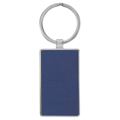 2.75" x 1.25" Blue/Silver Metal Rectangle Leatherette – item GFT2179 image 2