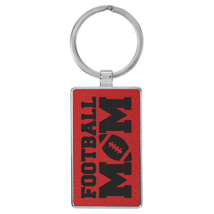 2.75" x 1.25" Metal Rectangle Leatherette Keychain – item GFT2181 image 3