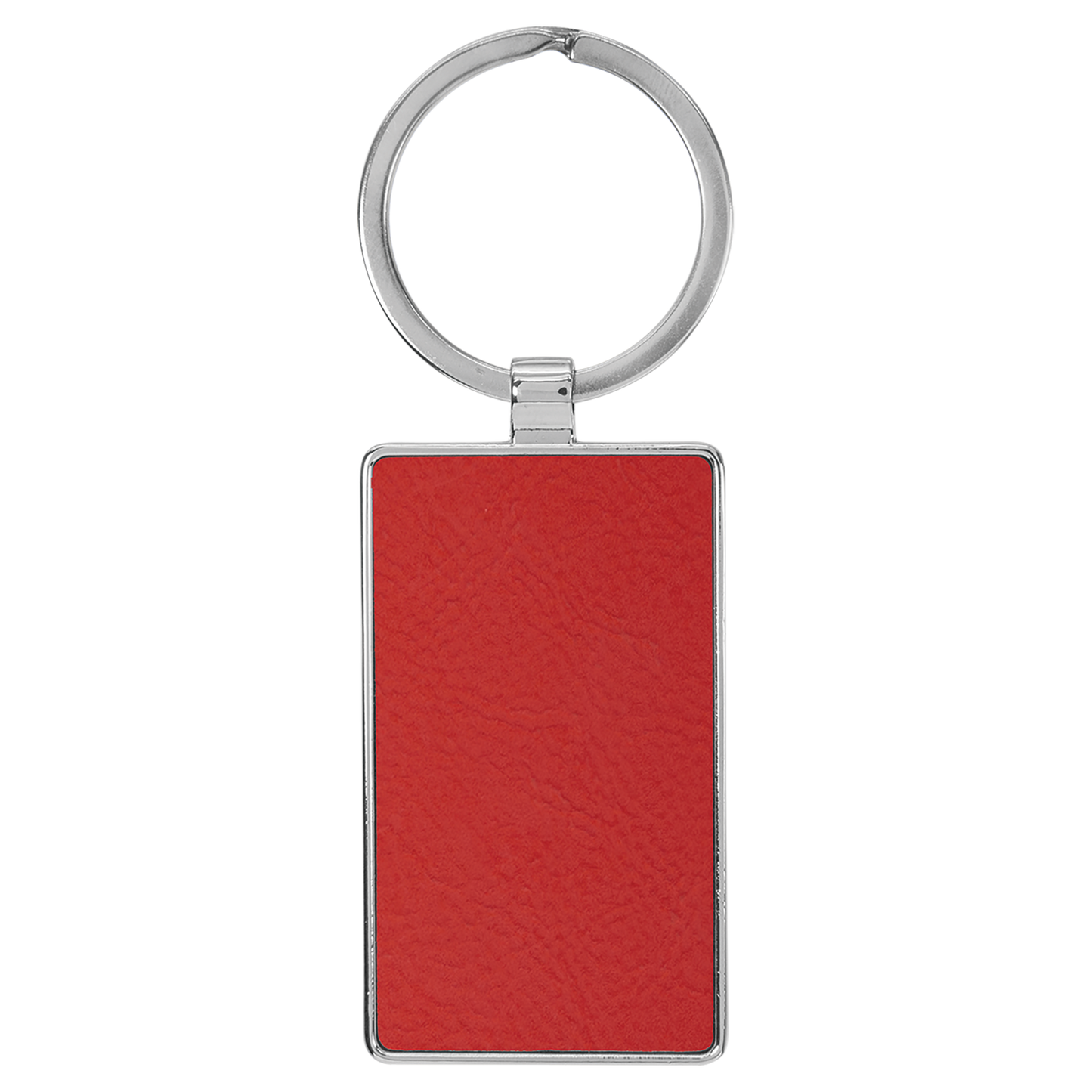 2.75" x 1.25" Metal Rectangle Leatherette Keychain – item GFT2181 image 2