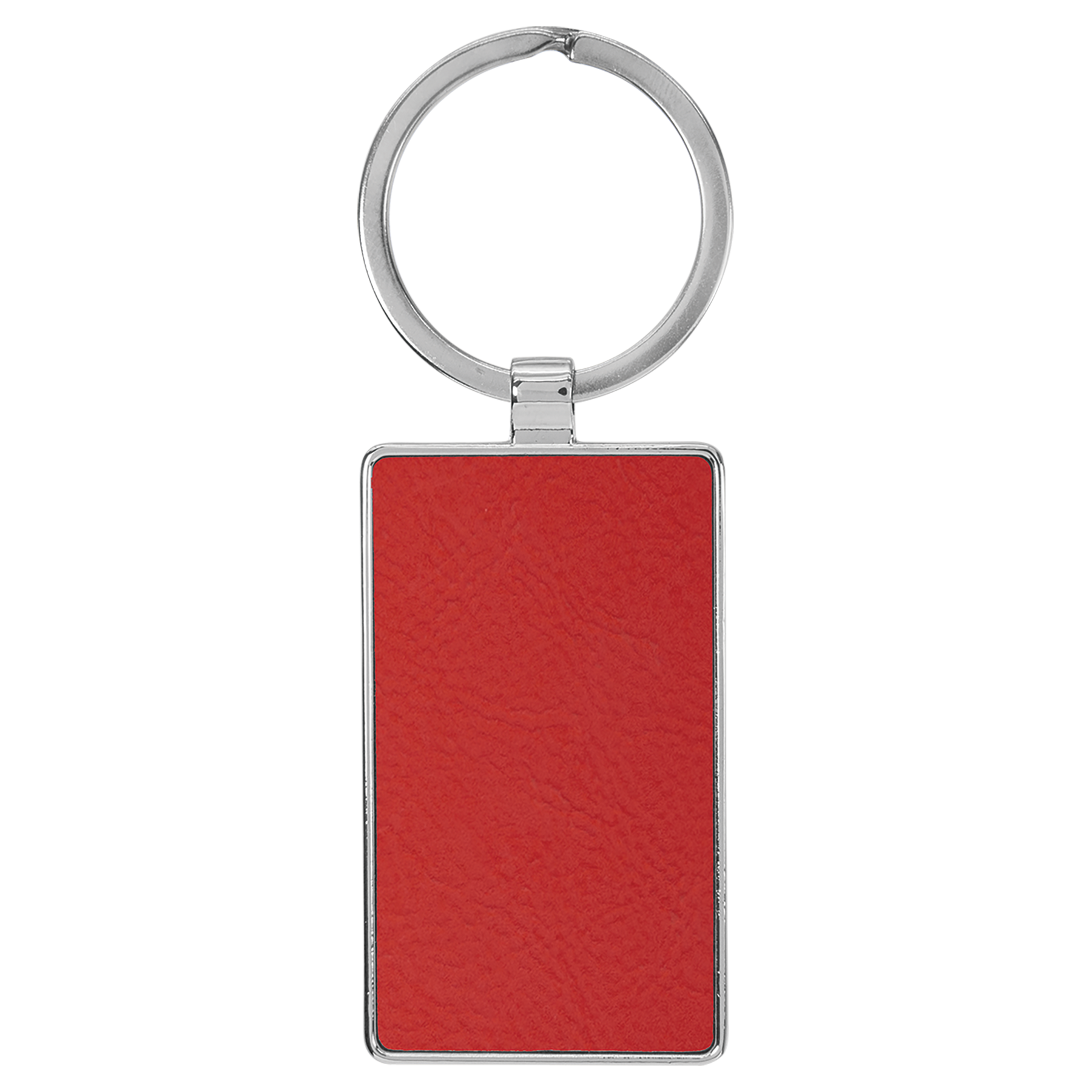 2.75" x 1.25" Metal Rectangle Leatherette Keychain – item GFT2181 image 2