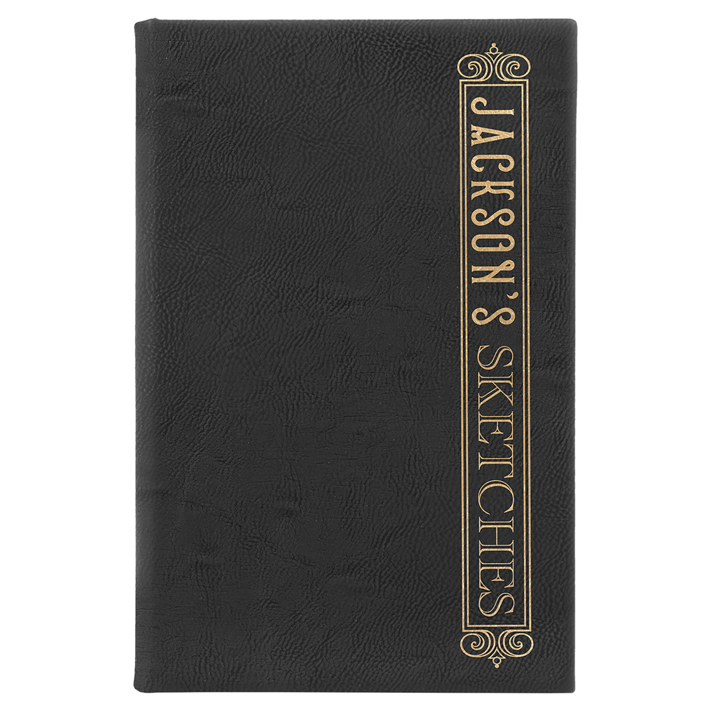 5.25" x 8.25" /Gold Leatherette Sketch Book – item GFT2213