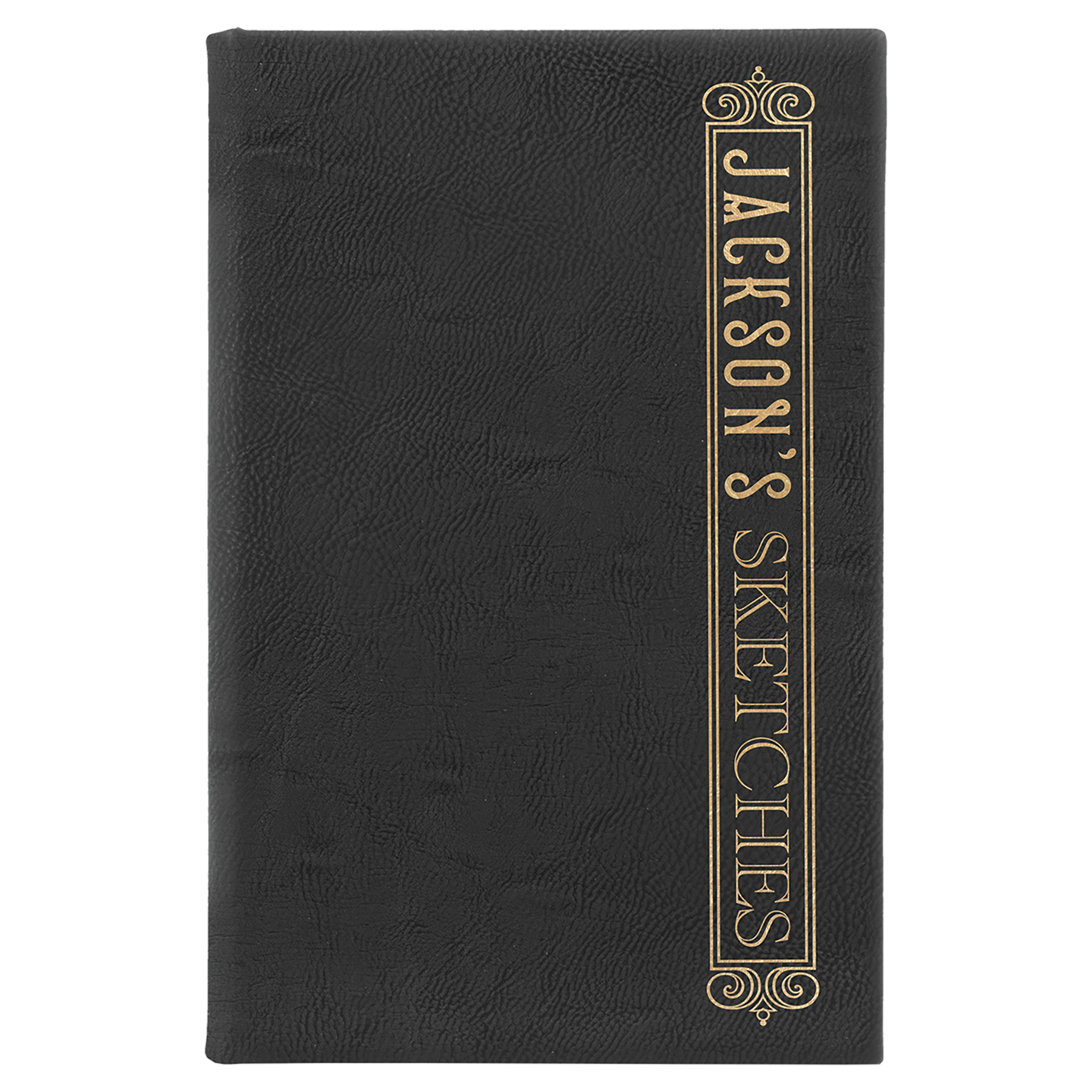 5.25" x 8.25" /Gold Leatherette Sketch Book – item GFT2213