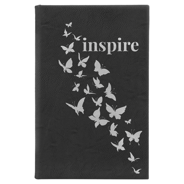 5.25" x 8.25" Black/Silver Leatherette Sketch Book – item GFT2218 image 5
