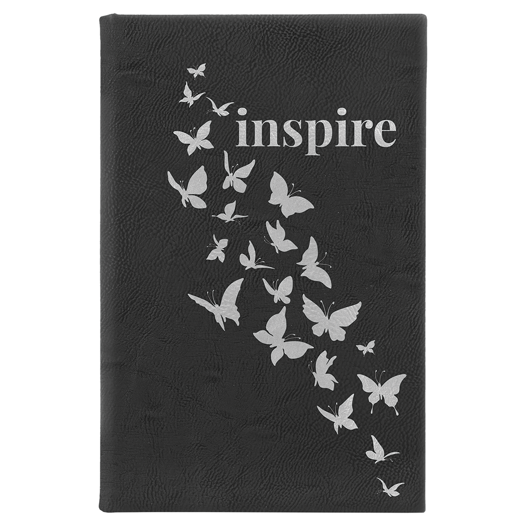 5.25" x 8.25" Black/Silver Leatherette Sketch Book – item GFT2218