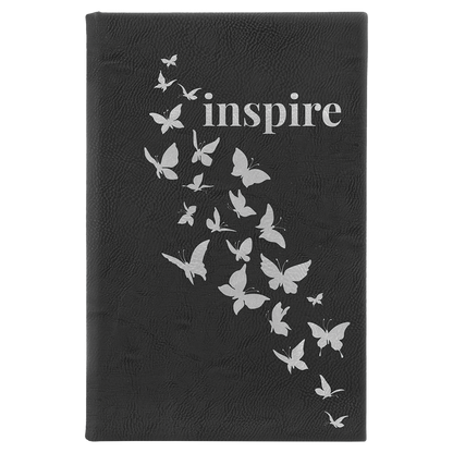 5.25" x 8.25" Black/Silver Leatherette Sketch Book – item GFT2218