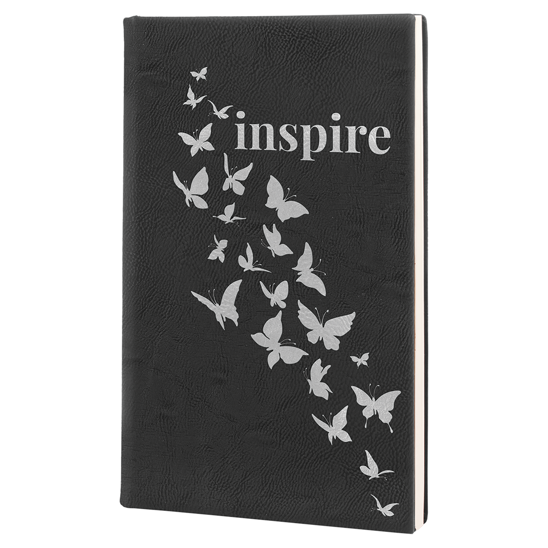 5.25" x 8.25" Black/Silver Leatherette Sketch Book – item GFT2218 image 2