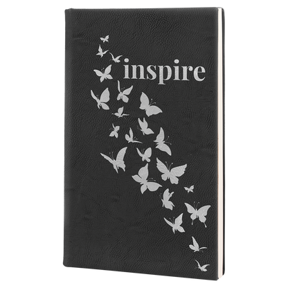 5.25" x 8.25" Black/Silver Leatherette Sketch Book – item GFT2218 image 2