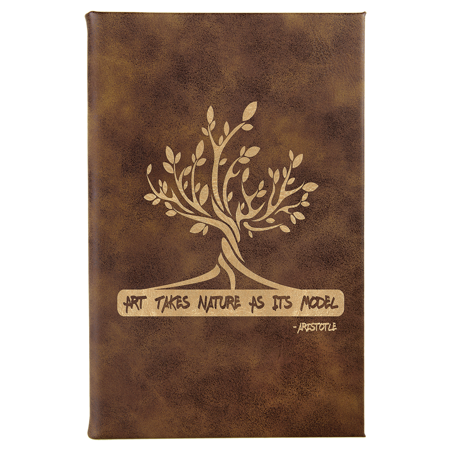 5.25" x 8.25" /Gold Leatherette Sketch Book – item GFT2219