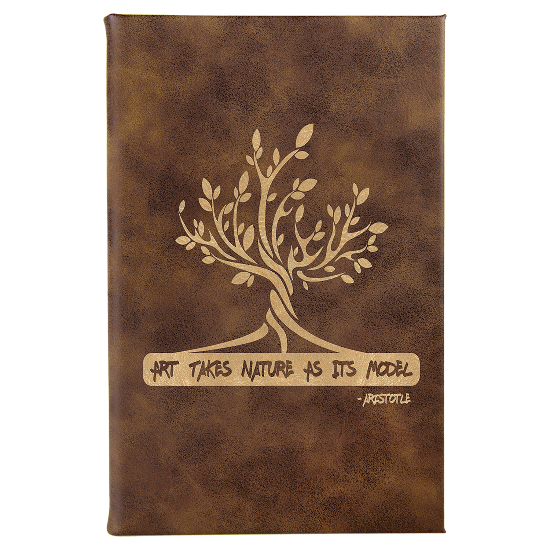 5.25" x 8.25" /Gold Leatherette Sketch Book – item GFT2219