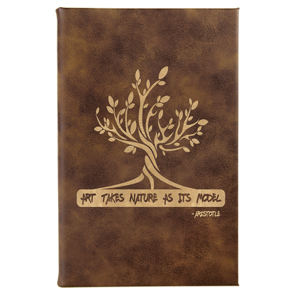 5.25" x 8.25" /Gold Leatherette Sketch Book – item GFT2219