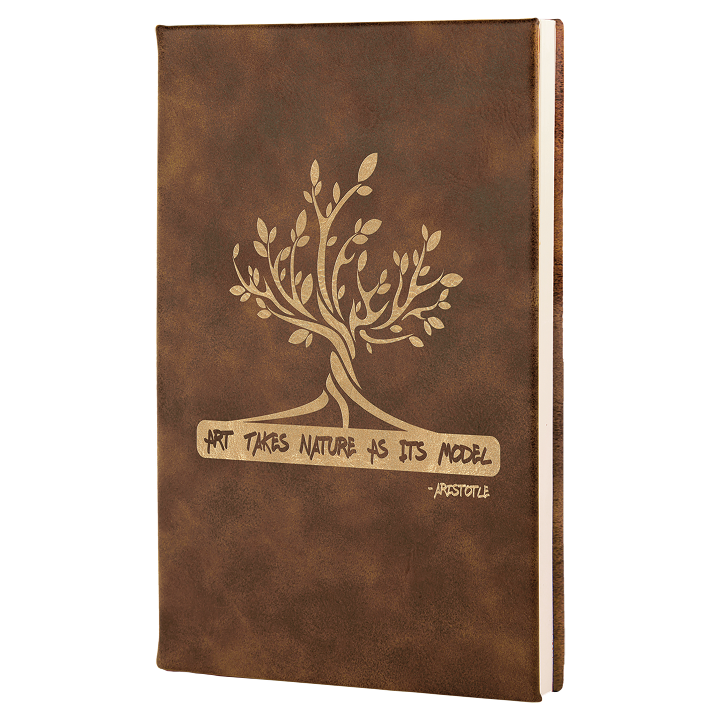5.25" x 8.25" /Gold Leatherette Sketch Book – item GFT2219 image 2