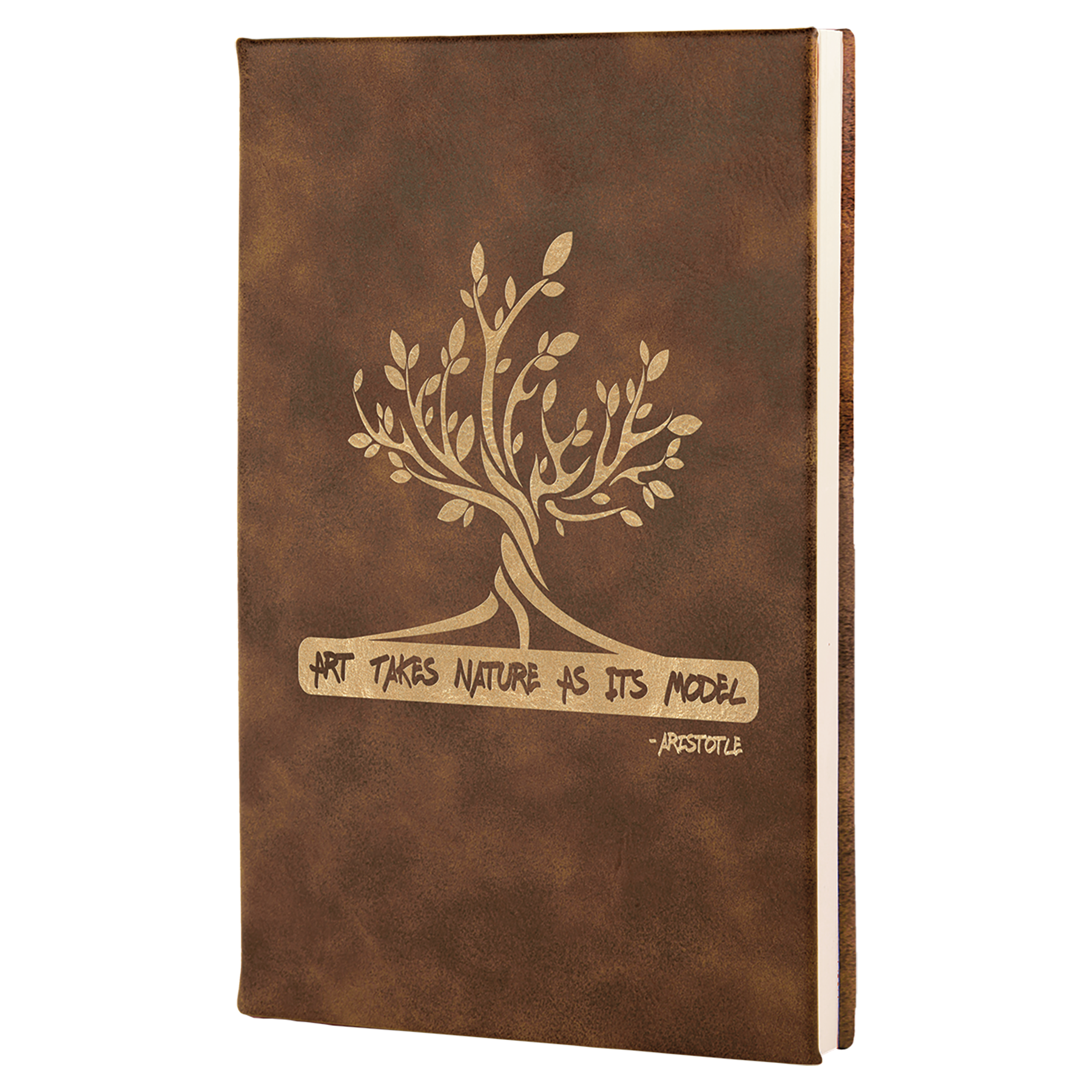 5.25" x 8.25" /Gold Leatherette Sketch Book – item GFT2219 image 2