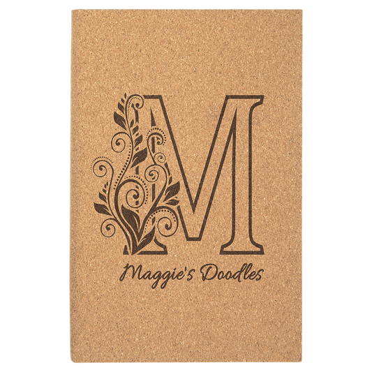 5.25" x 8.25" Cork Leatherette Sketch Book – item GFT2220
