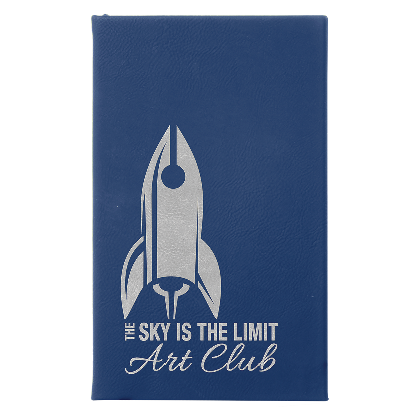 5.25" x 8.25" Blue/Silver Leatherette Sketch Book – item GFT2222