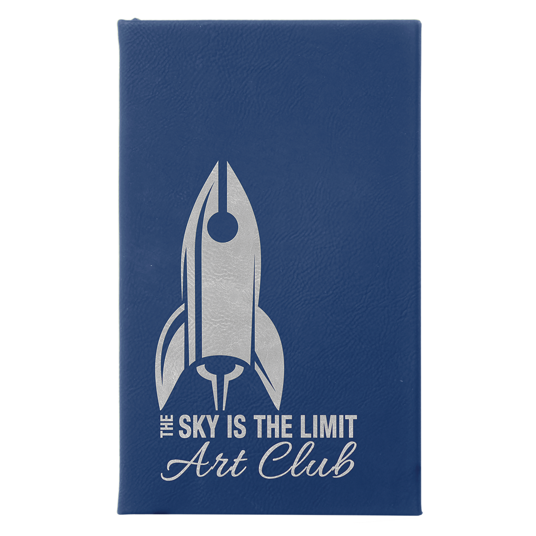 5.25" x 8.25" Blue/Silver Leatherette Sketch Book – item GFT2222