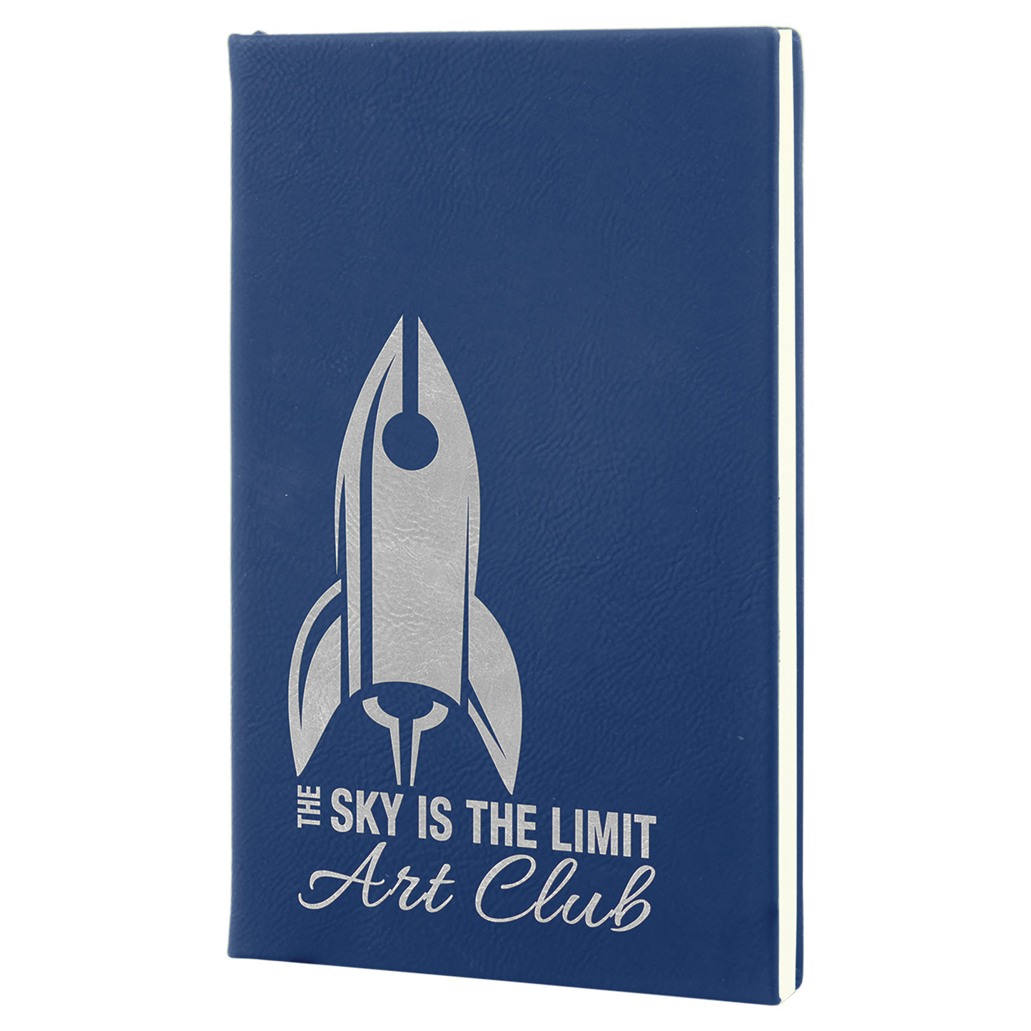 5.25" x 8.25" Blue/Silver Leatherette Sketch Book – item GFT2222 image 2