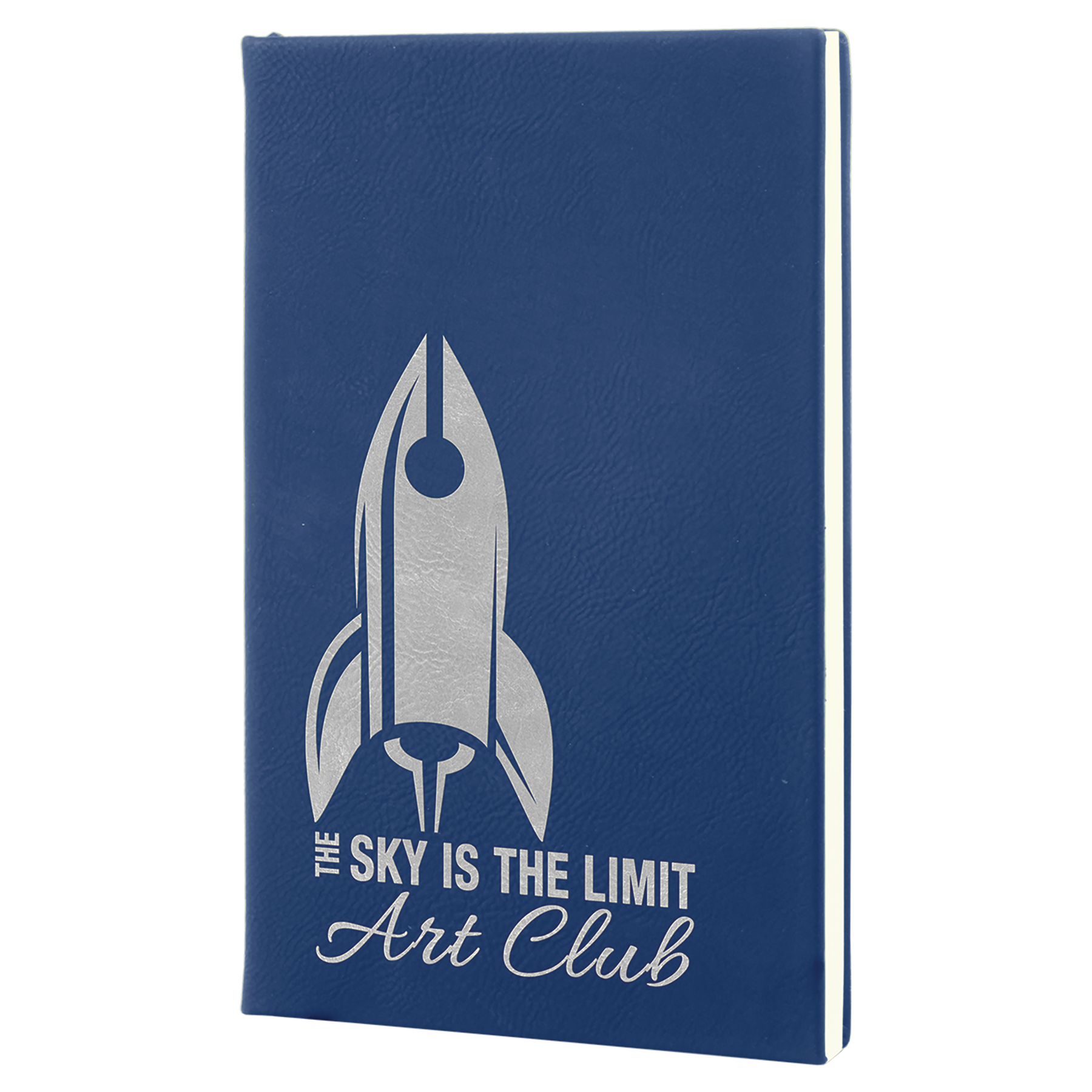 5.25" x 8.25" Blue/Silver Leatherette Sketch Book – item GFT2222 image 2