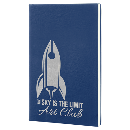 5.25" x 8.25" Blue/Silver Leatherette Sketch Book – item GFT2222 image 2